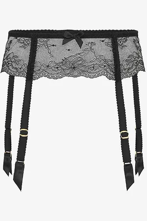 Agent Provocateur Isedora Floral-lace Mesh Suspender Belt