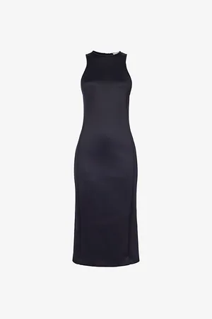 Max Mara Vetta Split-hem Woven Midi Dress