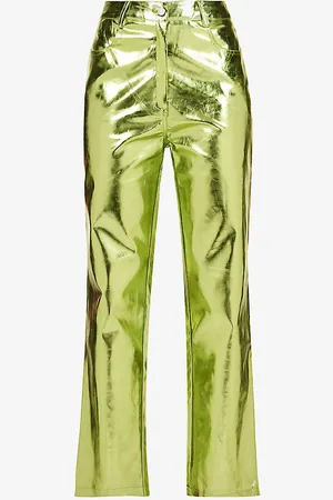 Amy Lynn Lupe Straight-leg High-rise Faux-leather Trousers