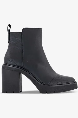TOMS Rya Leather Heeled Ankle Boots