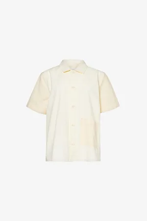 Hay Outline Relaxed-fit Short-sleeve Cotton Pyjama Shirt