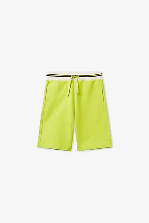 Benetton Contrast-waistband Regular-fit Cotton Bermuda Shorts 6-14 Years