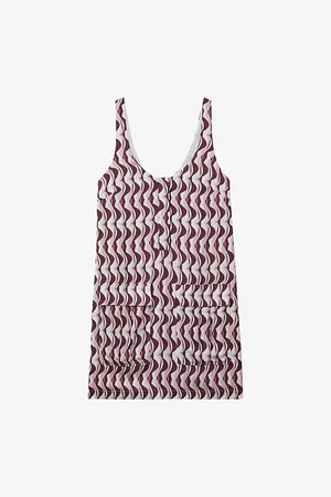 Reiss Oxsana Wave-print Sleeveless Woven Mini Dress
