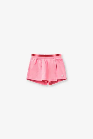 Benetton Logo-embroidered Elasticated-waist Cotton Skort 18 Months-6 Years