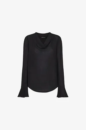 Whistles Cowl-neck Flared Sleeves Woven Top