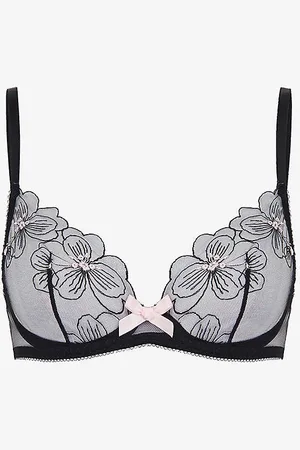 Agent Provocateur Annie Floral-embroidered Tulle Underwired Bra