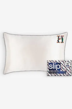 Slip Queen Letter-embroidered Silk Pillowcase 51cm X 76cm