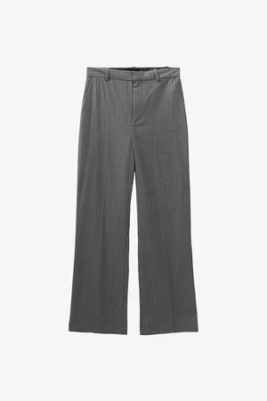 IKKS High-rise Stripe-pattern Stretch-woven Trousers