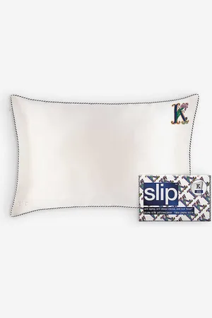 Slip Queen Letter-embroidered Silk Pillowcase 51cm X 76cm