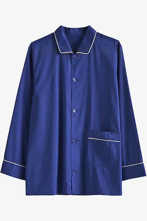 Hay Outline Contrast-trim Organic-cotton Pyjama Shirt