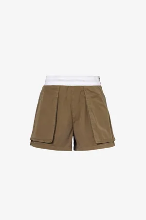 Alexander Wang Rave Branded-waistband Mid-rise Cotton Cargo Shorts