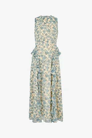 Whistles Nellie Floral-print Woven Midi Dress