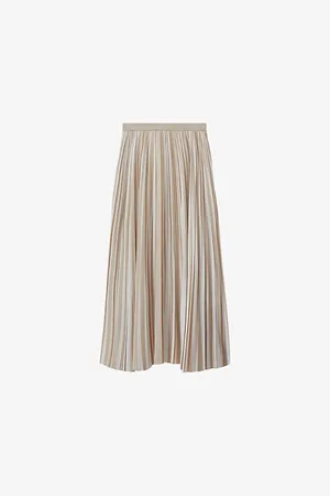 Reiss Lexie Striped Woven Midi Skirt