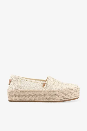 TOMS Valencia Floral-pattern Woven Platform Espadrilles