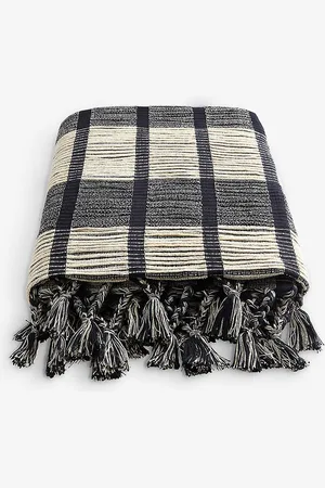 SOHO Aurelija Tasselled Cotton-blend Throw 140cm X 200cm