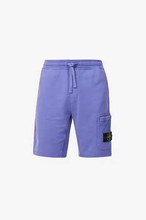 Stone Island Brand-patch Elasticated-waistband Cotton-jersey Shorts