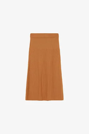 Joseph Ribbed Elasticated-waistband Wool Skirt