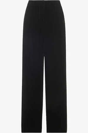 Whistles Wide-leg Mid-rise Velvet Trousers