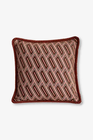 SOHO Vende Geometric-pattern Woven Cushion 50cm X