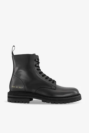 COMMON PROJECTS Combat Number-print Leather Ankle Boots