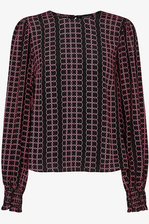 Whistles Circle Graphic-print Recycled-viscose Blouse
