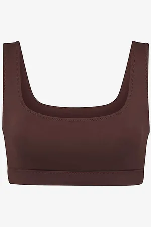 SKIMS Scoop-neck Recycled Stretch-nylon Bikini Top