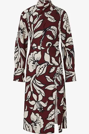By Malina Savannah Twisted-neck Woven Midi Dress