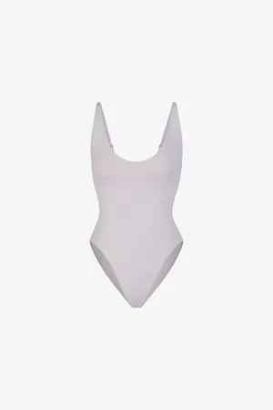 SKIMS Signature Swim Scoop-neck Stretch Recycled-nylon Swimsuit