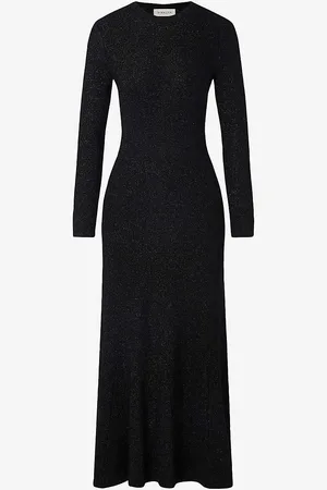 By Malina Fellie Cut-out Long-sleeve Knitted Maxi Dress