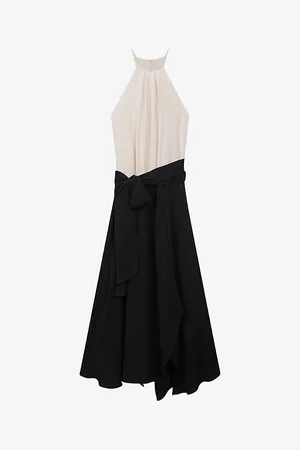 Reiss Natalia Asymmetric-hem Woven Midi Dress