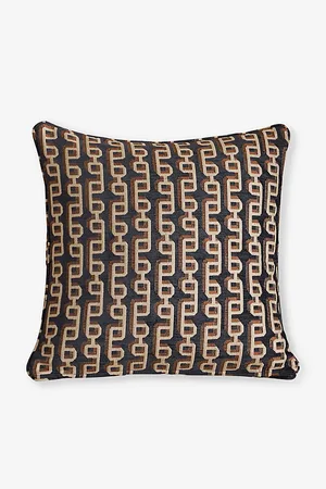 SOHO Odette Geometric Chain-links Jacquard Cushion 50cm X