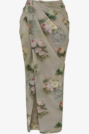 House Of Cb Vesper Floral-print Stretch-woven Maxi Skirt