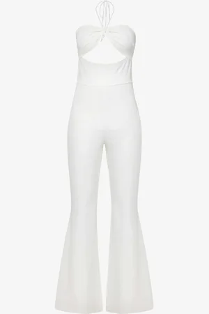 Amy Lynn Halterneck Cut-out Woven Jumpsuit