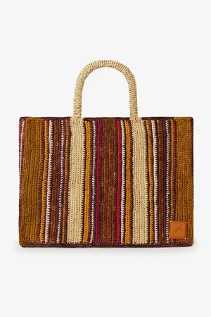 Soeur Papaye Logo-badge Mini Raffia Tote Bag