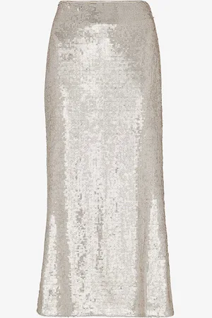 Whistles Sequin-embellished Regular-fit Recycled Polyester-blend Midi Skirt