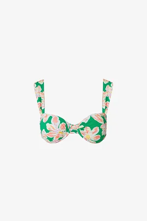 By Malina Sirine Floral-print Underwired Bikini Top