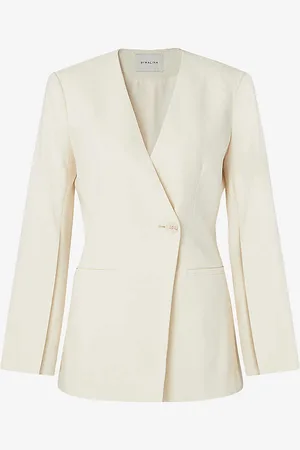 By Malina Anisa V-neck Stretch-woven Blazer