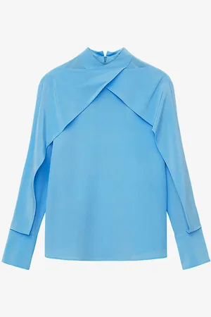 Joseph Bailie Wrap-front Silk Blouse