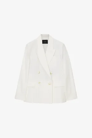 Joseph Jaden Double-breasted Stretch Linen-blend Blazer