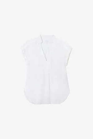 The White Company V-neck Relaxed-fit Linen Blouse
