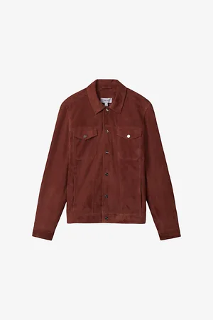 Reiss Nico Regular-fit Twin-pocket Suede Overshirt