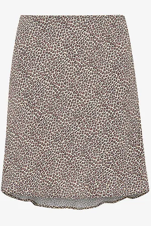 Whistles Dashed Leopard-print Woven Mini Skirt