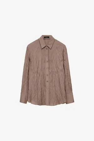 Joseph Bercy Crinkled Relaxed-fit Silk-habotai Blouse