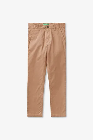 Benetton Logo-embroidered Slim-fit Stretch-cotton Chinos 6-14 Years