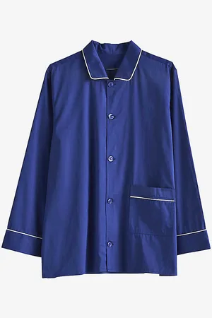Hay Outline Contrast-trim Organic-cotton Pyjama Shirt