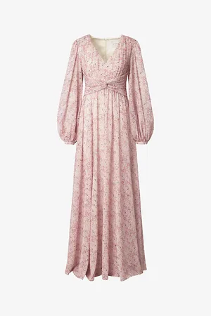 By Malina Lamia V-neck Floral-print Woven Maxi Dress
