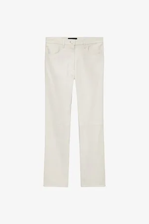 Joseph Duke Cropped-leg Mid-rise Leather Trousers