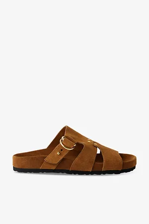 Soeur Amber Stud-embellished Flat Suede Sandals