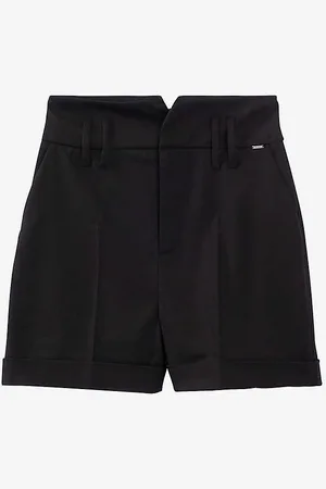 IKKS Belted High-waisted Stretch-woven Shorts