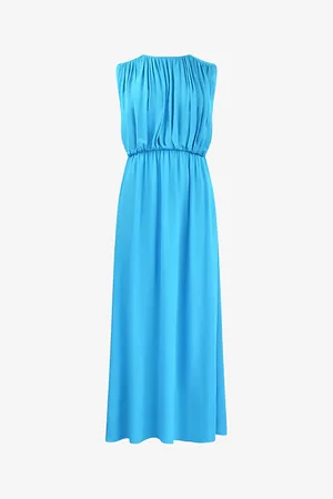 Ro&Zo Lucia Gathered-waist Sleeveless Woven Maxi Dress